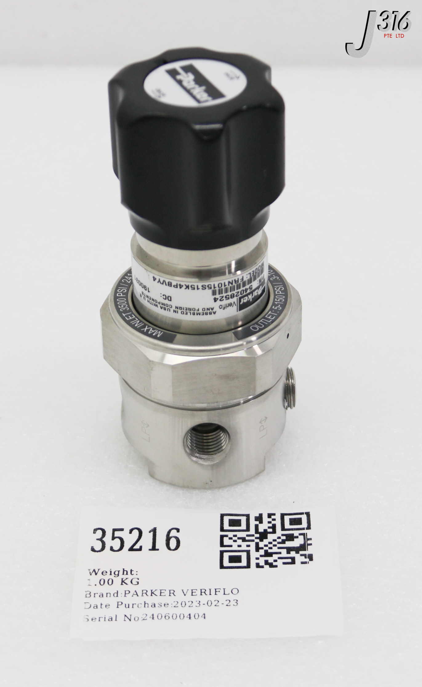 専用ページ② 35216 PARKER VERIFLO SINGLE STAGE PR REDUCING REGULATOR